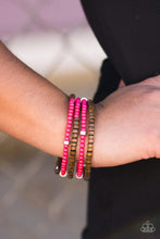 Load image into Gallery viewer, Who Wood of Thought Pink Coil Bracelet
