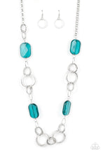 Load image into Gallery viewer, Stained Glass Glamour Blue Necklace