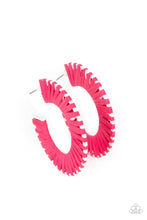 Load image into Gallery viewer, Everybody Conga Pink Hoop Earrings