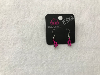 Starlet Shimmer Heart Sunglasses Pink Earrings #382