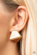 Load image into Gallery viewer, Generically Geometric Brown Post Earrings