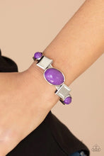 Load image into Gallery viewer, Abstract Appeal Purple Hinged Bracelet