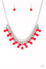 Load image into Gallery viewer, Friday Night Fringe Red Necklace