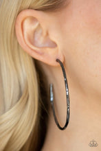 Load image into Gallery viewer, Loop de Hoop Black Earrings