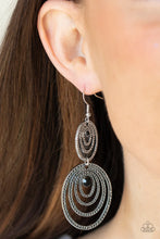 Load image into Gallery viewer, Cosmic Twirl Black Earrings