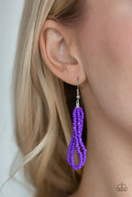 Load image into Gallery viewer, Congo Colada Purple Seed Bead Necklace