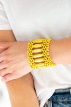 Load image into Gallery viewer, Barbados Beach Club Yellow Wood Bracelet