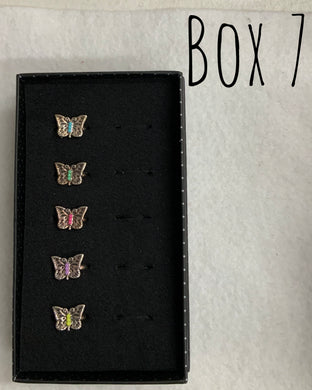 Starlet Shimmer Butterfly w/Beads Rings Box 7
