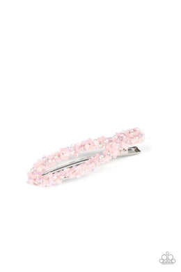 Dusted in Dazzle Pink Acrylic Hair Clip