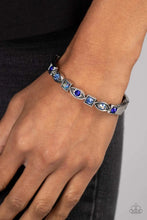 Load image into Gallery viewer, Poetically Picturesque Blue Hinged Bracelet