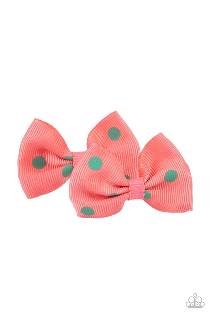 Polka Dot Drama Orange Hair Clip