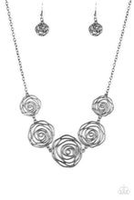 Load image into Gallery viewer, Rosy Rosette Black Necklace