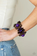 Load image into Gallery viewer, Mediterranean Mangrove Purple Wood Bracelet