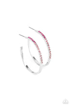 Load image into Gallery viewer, Somewhere Over the Ombré Pink Hoop Earrings