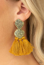 Load image into Gallery viewer, Tenacious Tassel Yellow Earrings