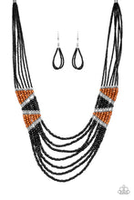 Load image into Gallery viewer, Kickin It Outback Black Seed Bead Necklace