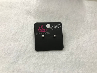 Starlet Shimmer Circle Silver Earrings #497