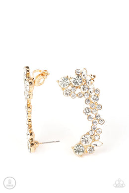 Astronomical Allure Gold Ear Crawler Earrings
