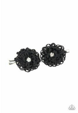 Peppy in Petunias Black Hair Clips