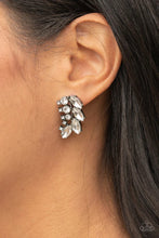 Load image into Gallery viewer, Flawless Fronds White Post Earrings