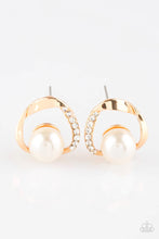 Load image into Gallery viewer, Stylishly Suave Gold Post Earrings