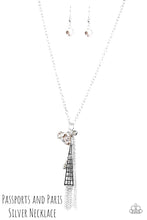 Load image into Gallery viewer, Passports and Paris Silver Necklace
