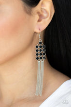Load image into Gallery viewer, Tasteful Tassel Black Earrings