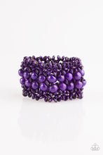 Load image into Gallery viewer, Tropical Bliss Purple Wood Bracelet