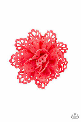 Springing Into Spring Orange Hair Clip