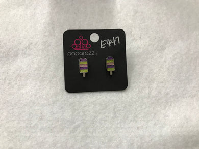 Starlet Shimmer Popsicle Purple/Green/Pink Earrings #447