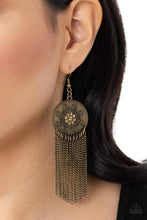 Load image into Gallery viewer, Fringe Control Brass Earrings