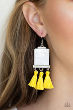 Load image into Gallery viewer, Tassel Retreat Yellow Tassel Earrings