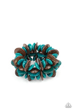 Load image into Gallery viewer, Caribbean Canopy Blue Wood Bracelet