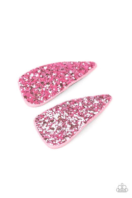 Squad Shimmer Pink Hair Clips