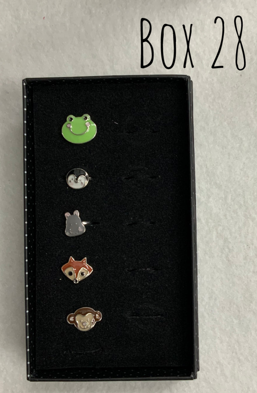 Starlet Shimmer Animals Rings Box 28