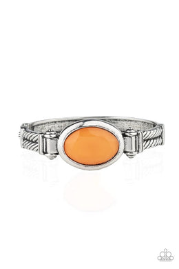 Color Coordinated Orange Hinged Bracelet