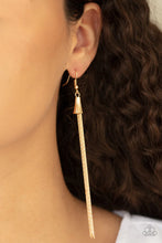Load image into Gallery viewer, Shimmery Streamers Gold Earrings