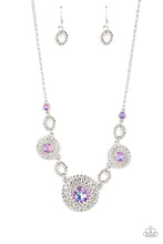Load image into Gallery viewer, Cosmic Cosmos Purple Necklace