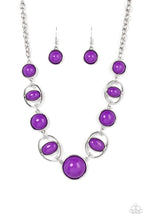Load image into Gallery viewer, Eye of the Bead Holder Purple Necklace