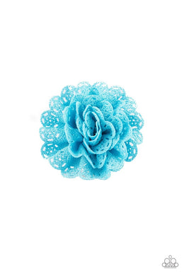 Floral Fashionista Blue Hair Clip