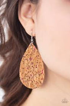 Load image into Gallery viewer, Cork it Over Pink Earrings