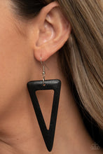 Load image into Gallery viewer, Bermuda Backpacker Black Wood Earrings