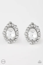 Load image into Gallery viewer, Hold Court White Clip On Earrings