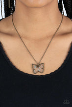 Load image into Gallery viewer, Gives Me Butterflies Brass Necklace