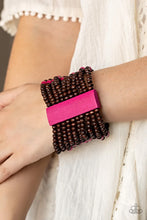Load image into Gallery viewer, Tropical Trendsetter Pink Wood Bracelet