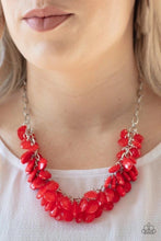 Load image into Gallery viewer, Colorfully Clustered Red Necklace