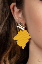 Load image into Gallery viewer, Crimped Couture Yellow Earrings