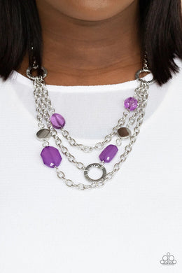 Oceanside Spa Purple Necklace