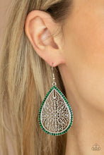 Load image into Gallery viewer, Fleur de Fantasy Green Earrings