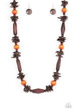 Load image into Gallery viewer, Cozumel Coast Orange Wood Necklace